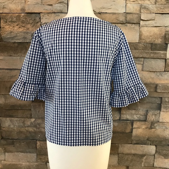 AliMadi blue and white gingham top - Picture 4 of 4